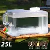 Balde transparente para exterior com torneira montável em carro para turismo de autocondução grande tanque de armazenamento de água potável de fonte mineral plástica armazenamento de água para uso doméstico