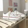 Tênis de Lona com Sola Grossa Estampa de Grou Branco Feminino Ins Estilo Japonês Fofo Tênis de Prancha Cabeça Grande Outono Novo Versátil Estudante Cano Baixo