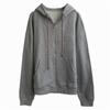 Sudadera con capucha de rizo de algodón puro de alta calidad, estilo europeo, moderna, gris, estilo casual perezoso, chaqueta/top relajado