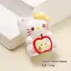 Accesorios de Resina para Manualidades de Dibujos Animados, Pasador de Gato Manzana 3D, Funda de Teléfono, Hebilla de Zapato, Llavero, Accesorios para Colgante