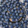 Contas de madeira gravadas multicoloridas, contas soltas para DIY, contas redondas de madeira listradas para pulseiras e colares, acessórios para joias feitas à mão com contas atacado