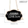 Pizarra Negra Pequeña Colgante de Madera de Boj de Doble Cara Estilo Pastoral Transfronterizo Adecuada para Bodas, Día de San Valentín y como Artesanía Decorativa Regalo para Jóvenes