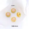 Anel Oco Poroso de Cristal em Pó Natural Caixa Mágica Redonda Fivela Segura Pequena Conta Gota Acessórios para Pulseira Colar DIY