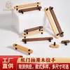 Venta al por mayor del fabricante Tiradores de madera para puertas de gabinetes Tiradores de madera para armarios y gabinetes Tiradores simples de registro para cajones Estilo de madera maciza Agujero único y doble Tiradores pequeños