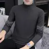 300g Veludo Alemão Outono/Inverno Veludo Escovado Dupla Face Gola Alta Manga Longa Camada Base Masculina Quente Roupas de Outono Camiseta