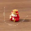 Paisaje en miniatura, linda figurita de Mazu, adorable decoración DIY, adorno colgante, espolvoreado con oro y jade, simbolizando paz y buena fortuna, pieza decorativa pequeña