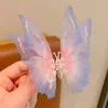 Grampo de Cabelo de Flor para Mulheres, Acessório Tendência para Sessão de Fotos, Atmosfera Vintage de Fada, Estética Azul, Novo Estilo Chinês Presilha Lateral
