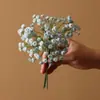 Paquete de Simulación de Gipsofila Decoración de Boda para el Hogar Ramo de Flores para Sostener Pegamento Suave Mini Gipsofila Fresca Pequeña