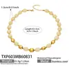 Collar de acero inoxidable con cuentas ovaladas multicolor transfronterizo europeo y americano, pulsera de cadena para clavícula de mujer de nicho de lujo ligero