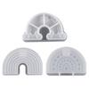 Resina epoxi bricolaje epoxi Puente Arcoíris Portavelas aromaterapia geométrico tridimensional en forma de U vela molde de silicona en stock al por mayor