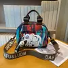 Bolsa de Moda Versátil para Mulheres 2025 Novo Modelo Bolsa Pequena Leve de Tecido Oxford Bolsa de Lona Feminina Bolsa Transversal Casual