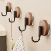 Gancho de Ventosa con Textura de Madera, Sin Taladro, Fuerte Capacidad de Carga, para Cocina, Baño, Detrás de la Puerta, Soporte para Toallas, Gancho Adhesivo de Ventosa sin Rastro