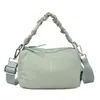Bolso de Mano Casual Transfronterizo para Mujer 2025 Nueva Moda Bolso de Mano de Tela Color Sólido Ligero Bolso Cruzado para Teléfono Móvil