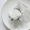 Art Accord 24132 Estilo Occidental Mori Ramo de Muñeca para Fiesta de Banquete de Bodas Suministros de Boda Blanco plateado