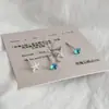 Aretes de tachuela de circonita tipo estrella de aguja plateada para mujer, no es necesario quitarlos para dormir, para la curación de perforaciones en la oreja, pequeños, tachuelas para cartílago de la oreja