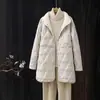Chaqueta de plumas ligera de doble cara para invierno, mujer, doble cara, 200 kg, madre, larga, talla extra grande, chica regordeta, delgada