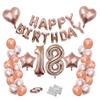 Amazon Más Vendido Set de Globos Digitales de Cumpleaños de Látex con Lentejuelas de Película de Aluminio Oro Rosa Multicolor de 32 pulgadas 40 pulgadas
