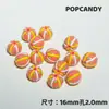Colección de Bolas Lindas Pintadas a Mano Multicolor Acrílico DIY Cuadrado Redondo Ábaco Agujero Recto Colgante con Cuentas Joyería Cuentas Sueltas