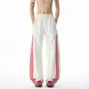 Calça de Moletom Esportiva Estilo Americano Nova Outono 2026 com Design de Três Listras, Calça Casual Única e Solta para Adolescentes