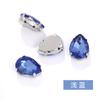 Rhinestones de Garras de Gota de Agua con Base Puntiaguda, Base Blanca K que No se Desvanece, Accesorios para Vestidos de Novia DIY, Adornos, Materiales, Rhinestones de Garras Cosidos a Mano