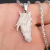 Temu, gran oferta, colgante de cabeza de caballo de acero inoxidable, estilo europeo y americano, collar personalizado con animal para hombre