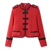 Comércio Exterior Europeu e Americano Transfronteiriço Roupas Femininas Aliexpress Moda Blazer Curto Simples Versátil Gola Alta Pequena