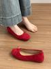 Aumento de Altura Interna 2026 Couro Genuíno Primavera e Verão Estilo Francês Amarelo Sapatos de Salto Único para Mulheres, Bico Redondo, Adequado para Saias, Sapatos de Salto para Noite