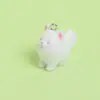 Colgante de Perrito Estéreo Lindo con Terciopelo de Resina para Funda de Teléfono Móvil, Bolso, Llavero DIY, Accesorios de Colgante Decorativo para Joyería