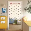 Cortina de Puerta de Forma Irregular Color Crema para Dormitorio, Cortina Divisoria para Uso Doméstico, Cortina de Tela sin Perforaciones para Baño, Media Cortina para Cocina y Estudio