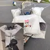 Capa de para-brisa para patinete elétrico, com forro de fleece e espessada para o inverno, à prova d'água, universal para motocicletas elétricas, proporcionando calor, proteção solar e resistência ao vento