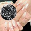Caja de Papel Cielo Estrellado Nuevo Manicure Transfronterizo Mariposa Amor Flor Flor de Magnolia Blanca Flor Blanca Flor de Mariposa Calcomanía para Uñas de Transferencia