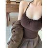 Venta al por Mayor Transfronteriza 2025 Ropa Interior Hot Girl Camisola Halter Pura y Sexy Top Ajustado para Mujer
