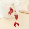 Chaveiro de sereia criativo coreano moda corrente de suéter com diamante pingente para chave de carro pingente atacado