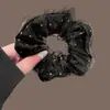 Diadema de Malla con Lunares de Gama Alta Anillo de Intestino Delgado Diadema Francesa Goma Elástica para el Cabello Flor de Cabello Moño Cuerda para Cola de Cabello de Celebridad de Internet