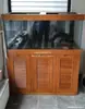 Gabinete de Base Branco para Aquário de Arowana Aquário com Filtro de Fundo para Água Salgada Gabinete de Base em Madeira Maciça de Olmo Velho Várias Cores Podem Ser Personalizadas