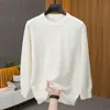Nuevo suéter para hombre otoño e invierno 2026, cuello redondo, color liso, ajuste casual holgado, jersey, engrosado, tejido cálido