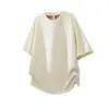 Acu Roupa Masculina Jacquard Cor Sólida Camiseta de Manga Curta para Homem 2026 Verão Novo Produto Casual Solta Gola Redonda Top para Homem