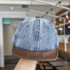 Chapéu de bebê primavera e outono estilo coreano boné jeans bebê meninos e meninas proteção solar beirais macios beisebol moderno