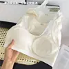 Sutiã estilo top para o período de desenvolvimento de adolescentes, sem aro, respirável e confortável, bojo fixo, roupa íntima para esportes de ensino fundamental II e médio