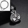 Colgante de plata de ley S999 bolsa de la suerte de doble pez cadena para suéter de mujer retro hueco plata pura colgante de collar largo