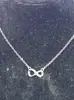 Moda europea y americana popular collar de cristal circonita collar de la suerte con palabra 8 para mujer collar creativo infinito de diamante al por mayor