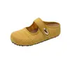 Zapatos Casuales Huecos de Verano Baotou para Mujer 2026 Nuevas Llegadas Versátiles Suela Gruesa de Vacaciones Slip-on Baotou Medias Zapatillas