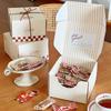 Caja de bollos, galletas, macarrones, bagels y fideos, caja de embalaje para el té de la tarde