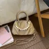 Bolso de Mano de Nicho de Moda para Mujer Primavera 2026 Nueva Moda Bolso Nube Fruncido de Hombro Único Cruzado Pequeño Cuadrado
