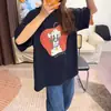 Camiseta Suelta de Cuello Redondo de Longitud Media con Mangas Cortas para Mujer, Moda Coreana de Verano, Tops Casuales que Reducen la Edad para Mujer, Venta al por Mayor
