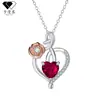 Knn-198 Collar Corazón Rosa Femenino Dibujos Animados Joyería Transfronteriza Nicho Cadena de Clavícula de Gama Alta Diseño Original
