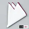 Lenço de Bolso Masculino Quadrado para Terno Formal Branco Liso Cor Sólida Moda Simples Dobrável Em Estoque Novo Algodão
