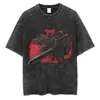 T-shirt Lavada Europeia Transfronteiriça Anime Japonês Harajuku Streetwear