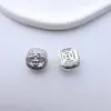 Cuentas Espaciadoras Redondas con Forma de Abeja de Múltiples Agujeros Chapadas en Oro con Circonita Microincrustada para Pulseras y Collares Hechos a Mano para Bricolaje Materiales para Beadwork Accesorios