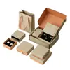 Cajas de Almacenamiento de Joyería Color Rosa Ladrillo en Stock al por Mayor, Juegos de Anillos y Pendientes, Cajas para Collares, Cajas de Regalo para Pulseras y Cajas de Empaque para Joyería